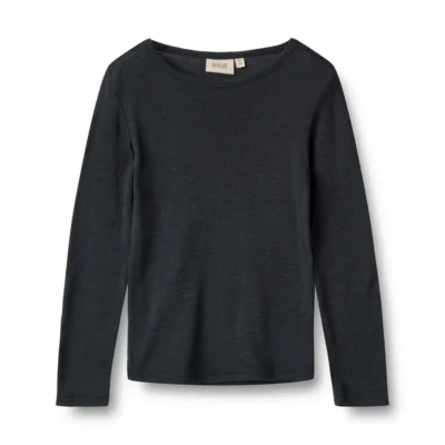Uld t-shirt ls Alfie - Navy - 128