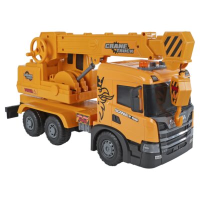 Scania legetøjskranbil med bevægelig kran og førerhus - 56 cm