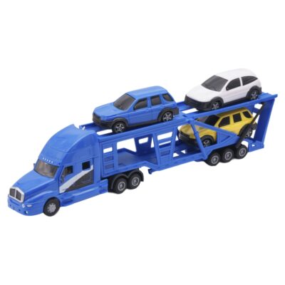 Legetøjsbiltransporter med 3 biler - Blå - 42 cm