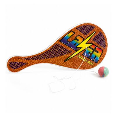 Paddleball 12x27 cm - Klassisk boldspil i orange