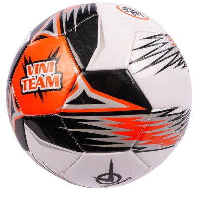 Fodbold - Kunstlæder - Str. 5 - Hvid/orange