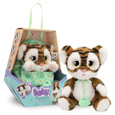 Baby Paws interaktiv bamse - Tiger - 24 cm