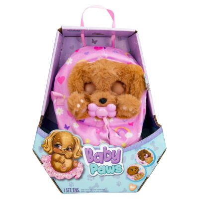 Baby Paws interaktiv bamse - Brund hund - 24 cm