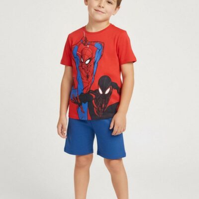 Marvel Spider-Man T-shirt & Shorts Sæt, Rød, 128-134
