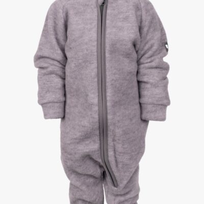 Lindberg Loe Merino Babyflyverdragt, Grey Melange, 74