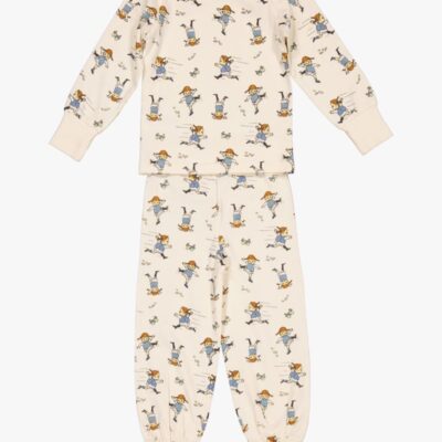 Geggamoja Todelt Pyjamas Pippi Langstrømpe, Beige, 122-128