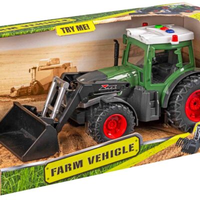 Traktor med grab 27 cm - Lys og lyd