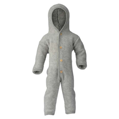 Heldragt I 100% Merino Uld Til Baby 74/80 Light Grey Melange