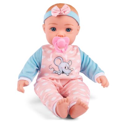 Softbodydukke - Laura med sut 46 cm - Blå