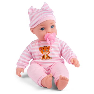 Softbodydukke - Laura med sut 46 cm - Lyserød