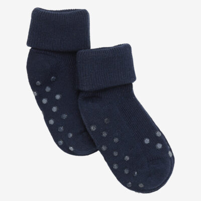 Baby Rib Sock m. Abs (2-pack) - Total Eclipse - 15/18