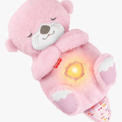 Fisher-Price Soothe & Snuggle lyserød odder sovebamse med beroligende lyde - 27 cm