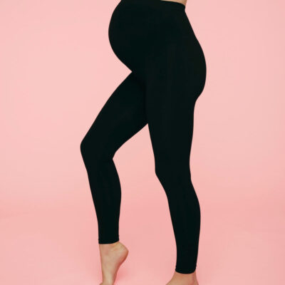 Momkind Gravid Leggings m. Støttefunktion Sort - L/xl