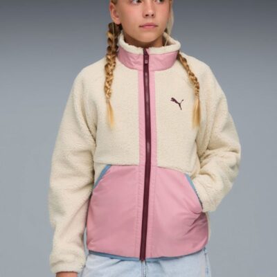Puma Sherpa Hybrid Fleecetrøje, Alpine Snow, 128