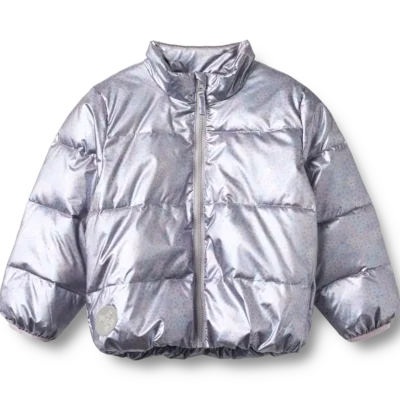 Ullu Letvægts Puffer Jakke - Silver sky flower - 92