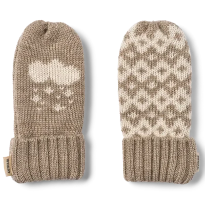 Towsi Jacquard Luffer - Grey camel melange - 3-4 ÅR
