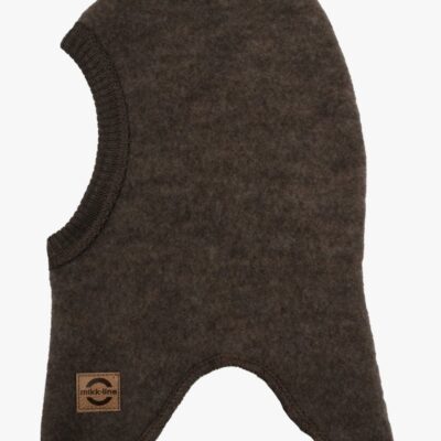 Mikk-Line Elefanthue Merinould, Dark Brown Melange, 74-80