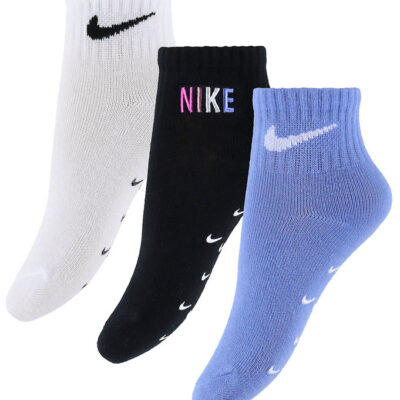 Nike Strømper - 3-pak - Non-Slip - Hvid/Sort/Blå