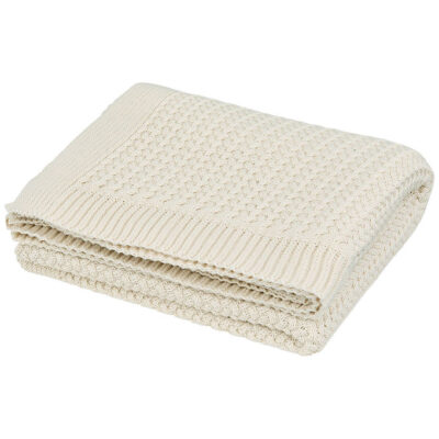 Cam Cam Babytæppe - Strik - Harper - Off White