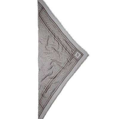 Lala Berlin Tørklæde - Triangle Tilda - Swoosh Light Blue/Brown