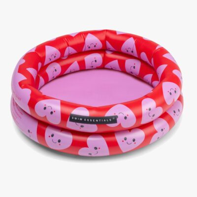 Swim Essentials Badebassin 60 cm, Hearts Red, Badebassin til børn