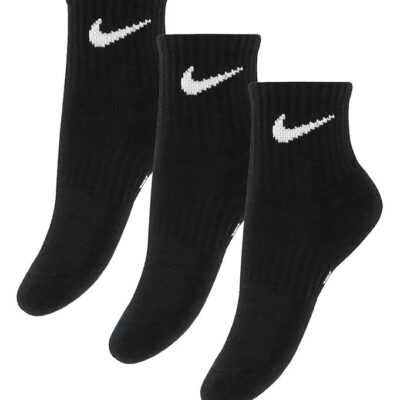 Nike Ankelstrømper - Cushioned - Dri-Fit - 3-pak - Sort