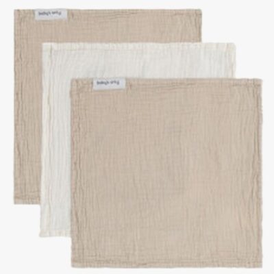 Baby's Only Tender Bomuldsstofble 3-pak, Beige/Linen