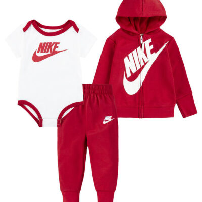 Nike Sæt - Cardigan/Sweatpants/Body k/æ - Gym Red