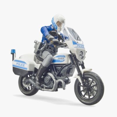 Bruder BWorld Scrambler Ducati Politimotorcykel med Chauffør