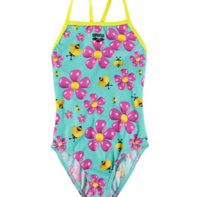 Arena Badedragt - Light Drop Back - Water Multi/Yellow Star