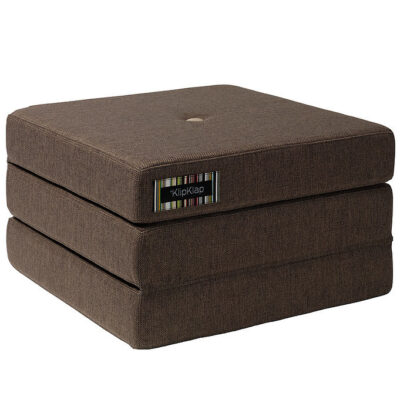 by KlipKlap Foldemadras - 3 Fold Single - 195x65 cm - Brown/Sand