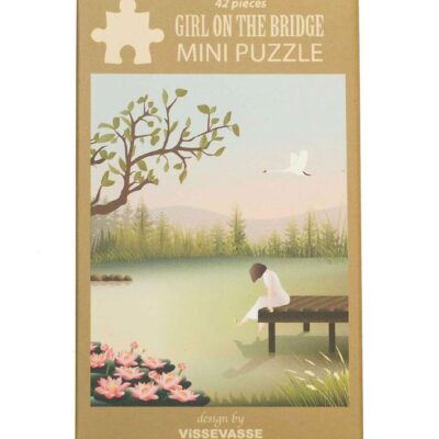 Vissevasse Puslespil - Mini - 10x13 cm - Girl On The Bridge