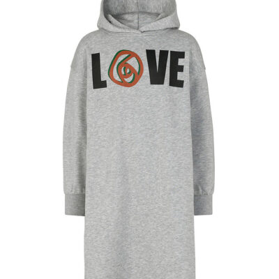 Rosemunde Sweatkjole - Light Grey Logo Print