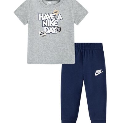 Nike Sæt - Sweatpants/T-shirt - Midnight Navy
