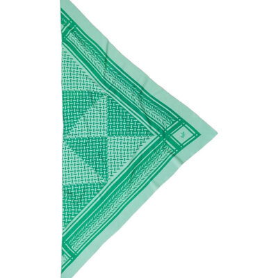 Lala Berlin Tørklæde - 162x85 - Triangle Puzzle - Goryeo/Grøn