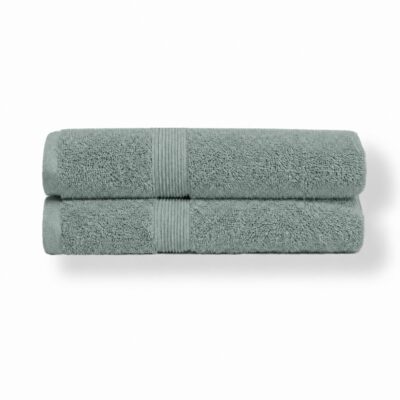 Økologisk håndklæde - 100% GOTS-certificeret bomuld - 50x100 cm - Støvet grøn