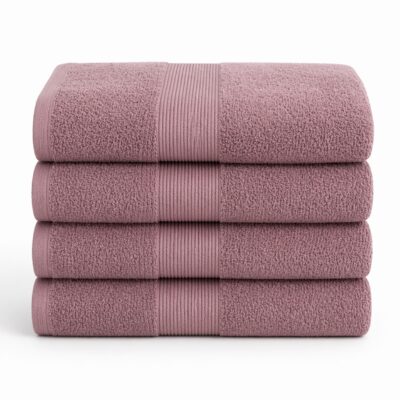 Bomulds håndklæde - 100% bomuld - Badehåndklæde 70x140 cm - Magnolia - Rosa