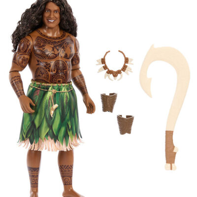 Disney Vaiana Maui filmdukke med fiskekrog - 5 dele - 30 cm