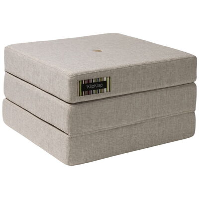 by KlipKlap Foldemadras - 3 Fold Single - 195x65 cm - Beige/Sand