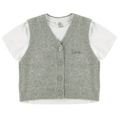 Kids Only Vest/T-shirt - KogCorinne - Medium Grey Melange
