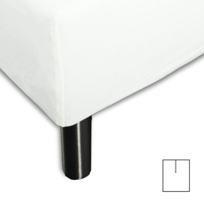 Splitlagen - U-split - 160x200 cm - Hvid - 100% Bomuld jersey lagen - Stræklagen til elevationsseng