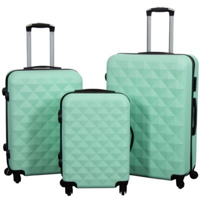 Kuffert tilbud - Sæt 3 stk. - Eksklusivt hardcase kuffertsæt tilbud - Diamant Turkis