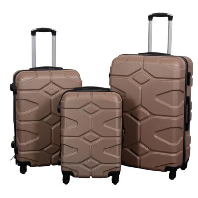 Kuffertsæt - 3 stk. - Hardcase rejsekufferter - Military Sand Letvægts kufferter