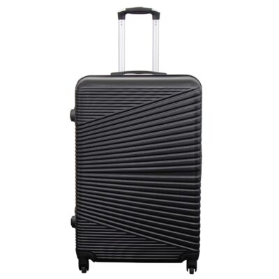 Stor kuffert - Nordic sort - Hardcase kuffert - Smart rejsekuffert