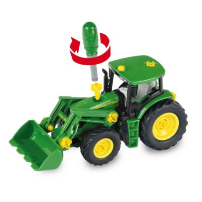 John Deere traktor med frontlæsser 37x14x22 cm