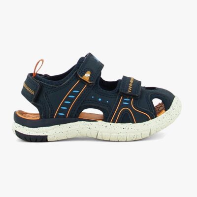 Leaf Ljungby Sandaler, Navy/Orange, 23