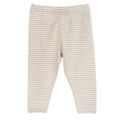 Baby Stribet Leggings - OATSTRIPE - 74