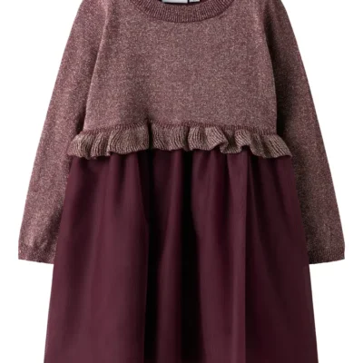 Refraja Strikket Kjole - Burgundy - 92