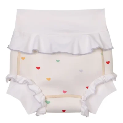 Badeble Neopren - Hearts - Cream - 3-4 ÅR