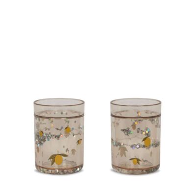 Konges Sløjd Glitter Kopper - 2-pak - Lemon
